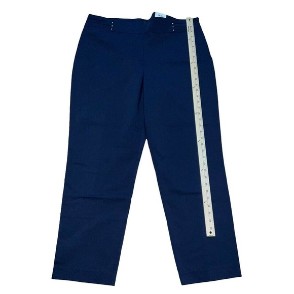 JM Collection Women's Pull On Tummy Control Slim Leg/Rivet Pants 2XL Blue - Picture 15 of 15